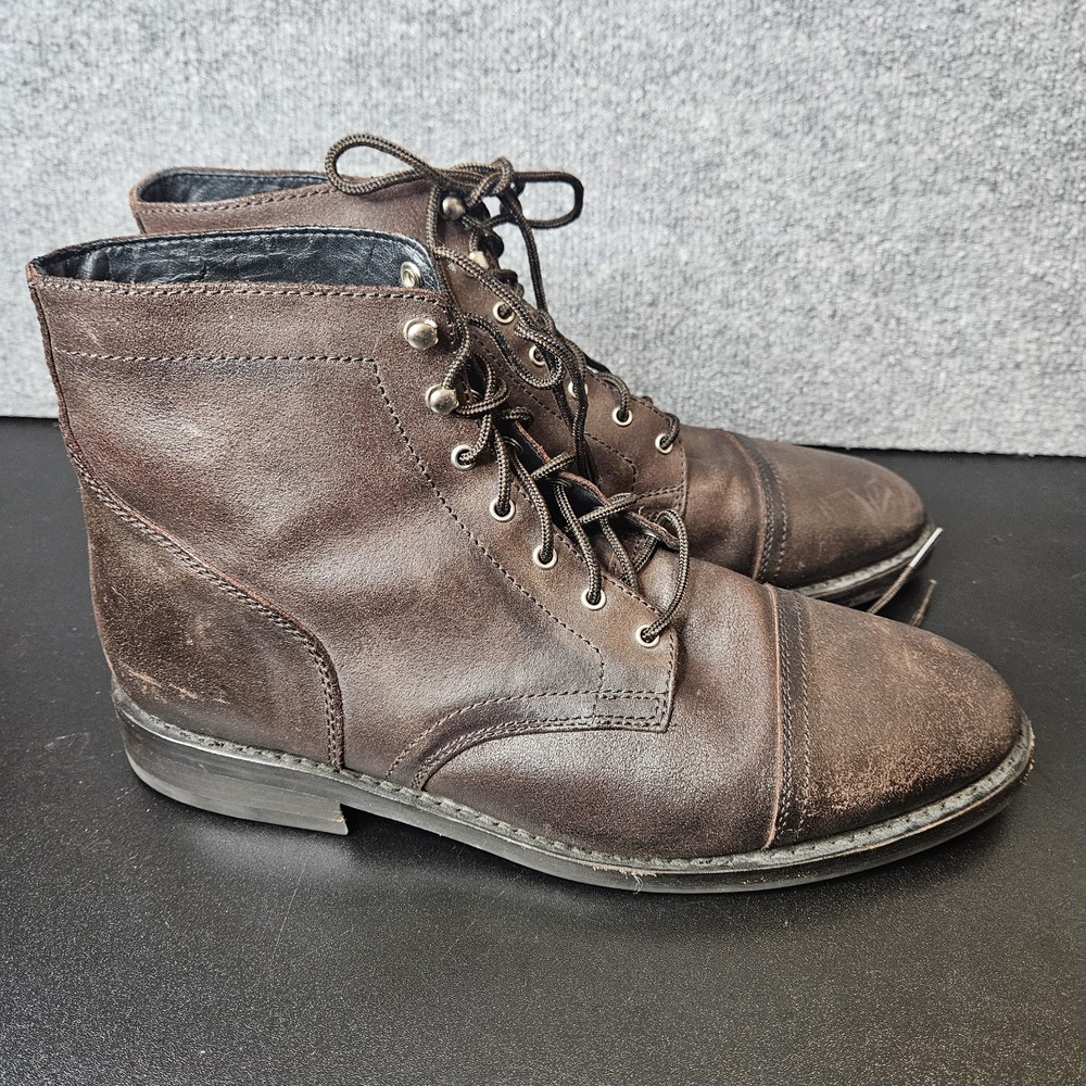 Thursday Boot Company Mens Captain Boots Size 14 Lace Up Brown Leather‎ Hipster